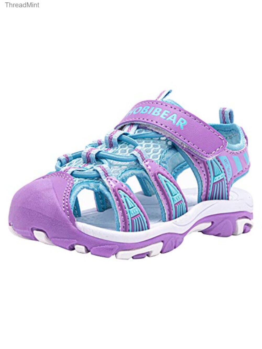 Kids Closed-Toe Sport Sandals with Hook & Loop Adjustable Straps